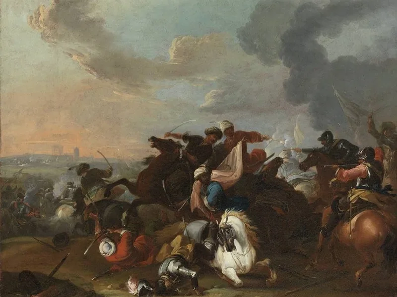 1701-Christian Ludwig von Löwenstern - Battaglia di cavalleria contro i turchi